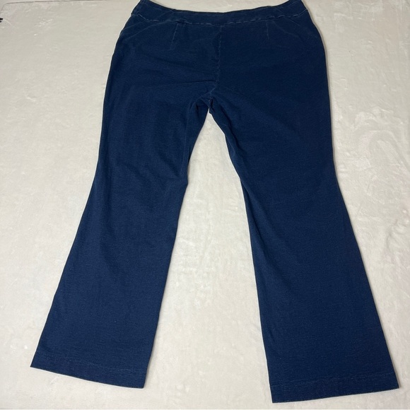 Pure Jill Womens Blue Indigo Bootcut Stretch Pull On Knit Jeans Size 2X - Picture 2 of 16